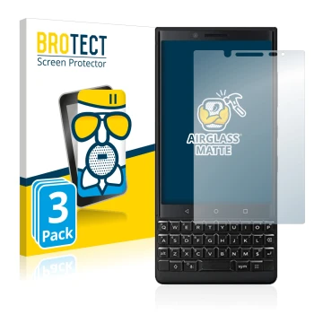 Parte frontale di una confezione del prodotto con il logo del marchio BROTECT. Accanto è raffigurato il dispositivo BlackBerry