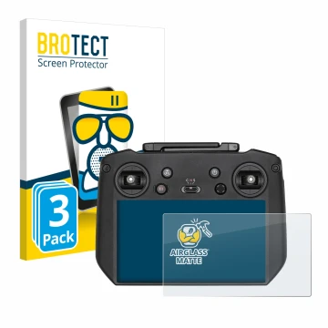 Parte frontale di una confezione del prodotto con il logo del marchio BROTECT. Accanto è raffigurato il dispositivo DJI RC Pro