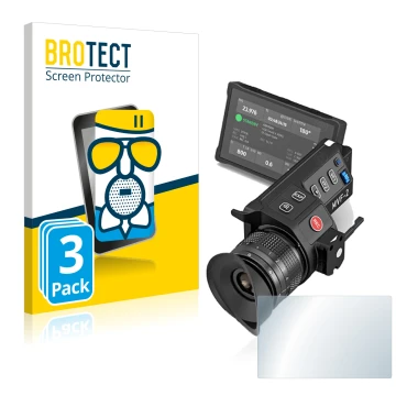 Parte frontale di una confezione del prodotto con il logo del marchio BROTECT. Accanto è raffigurato il dispositivo Arri MVF-2