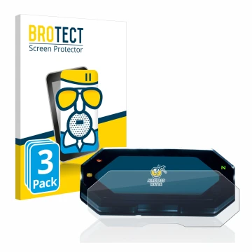 Parte frontale di una confezione del prodotto con il logo del marchio BROTECT. Accanto è raffigurato il dispositivo Yamaha MT-