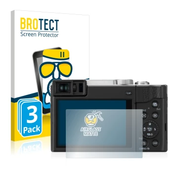 Parte frontale di una confezione del prodotto con il logo del marchio BROTECT. Accanto è raffigurato il dispositivo Panasonic 
