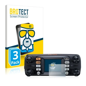 Parte frontale di una confezione del prodotto con il logo del marchio BROTECT. Accanto è raffigurato il dispositivo Yaesu FTM-