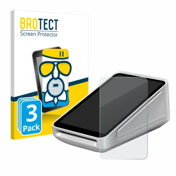 Parte frontale di una confezione del prodotto con il logo del marchio BROTECT. Accanto è raffigurato il dispositivo Square Ter