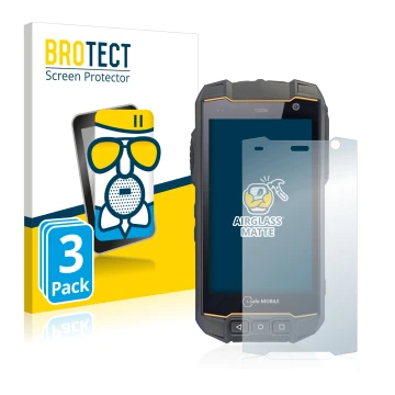 Parte frontale di una confezione del prodotto con il logo del marchio BROTECT. Accanto è raffigurato il dispositivo i.safe MOB
