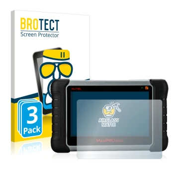 Parte frontale di una confezione del prodotto con il logo del marchio BROTECT. Accanto è raffigurato il dispositivo Autel Maxi