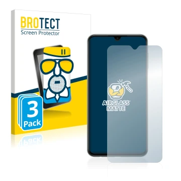 Parte frontale di una confezione del prodotto con il logo del marchio BROTECT. Accanto è raffigurato il dispositivo Samsung Ga
