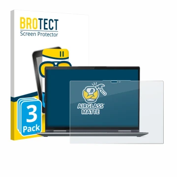 Parte frontale di una confezione del prodotto con il logo del marchio BROTECT. Accanto è raffigurato il dispositivo Lenovo Thi