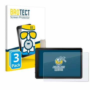 Parte frontale di una confezione del prodotto con il logo del marchio BROTECT. Accanto è raffigurato il dispositivo Garmin Tre
