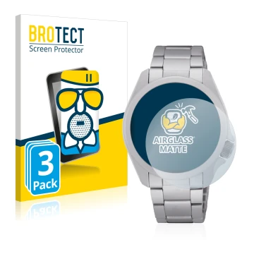 Parte frontale di una confezione del prodotto con il logo del marchio BROTECT. Accanto è raffigurato il dispositivo Seiko 5 Sp