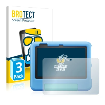 Parte frontale di una confezione del prodotto con il logo del marchio BROTECT. Accanto è raffigurato il dispositivo Amazon Fir