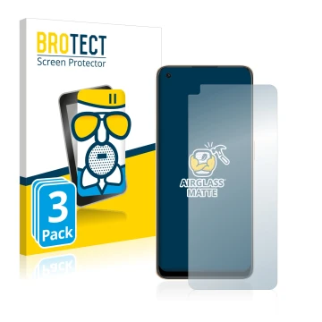 Parte frontale di una confezione del prodotto con il logo del marchio BROTECT. Accanto è raffigurato il dispositivo Oppo Reno 