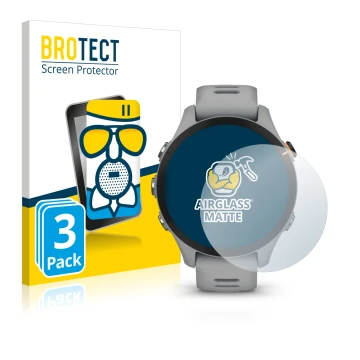 Parte frontale di una confezione del prodotto con il logo del marchio BROTECT. Accanto è raffigurato il dispositivo Garmin For