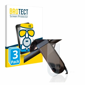 Parte frontale di una confezione del prodotto con il logo del marchio BROTECT. Accanto è raffigurato il dispositivo NIU KQi3 S