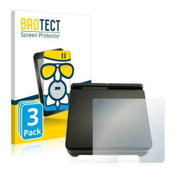 Parte frontale di una confezione del prodotto con il logo del marchio BROTECT. Accanto è raffigurato il dispositivo Nintendo G