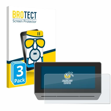 Parte frontale di una confezione del prodotto con il logo del marchio BROTECT. Accanto è raffigurato il dispositivo Seat Leon 