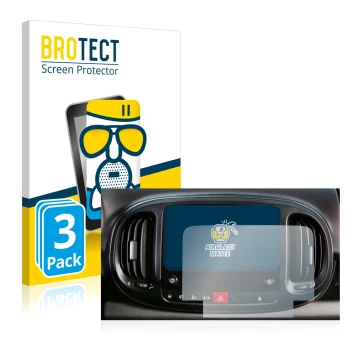 Parte frontale di una confezione del prodotto con il logo del marchio BROTECT. Accanto è raffigurato il dispositivo Fiat 500L 