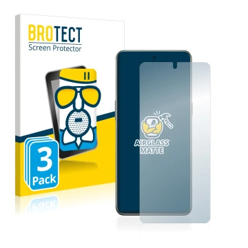 Parte frontale di una confezione del prodotto con il logo del marchio BROTECT. Accanto è raffigurato il dispositivo OnePlus 10