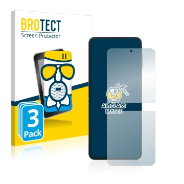 Parte frontale di una confezione del prodotto con il logo del marchio BROTECT. Accanto è raffigurato il dispositivo Samsung Ga