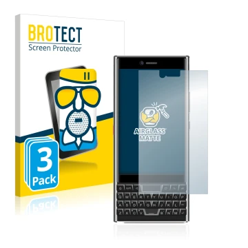 Parte frontale di una confezione del prodotto con il logo del marchio BROTECT. Accanto è raffigurato il dispositivo Unihertz T