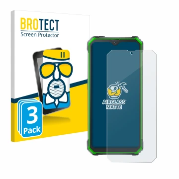Parte frontale di una confezione del prodotto con il logo del marchio BROTECT. Accanto è raffigurato il dispositivo Blackview 