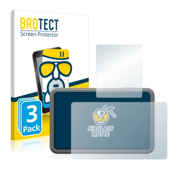 Parte frontale di una confezione del prodotto con il logo del marchio BROTECT. Accanto è raffigurato il dispositivo DJI Osmo A