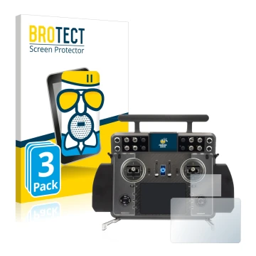 Parte frontale di una confezione del prodotto con il logo del marchio BROTECT. Accanto è raffigurato il dispositivo FrSky Tand