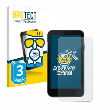 Parte frontale di una confezione del prodotto con il logo del marchio BROTECT. Accanto è raffigurato il dispositivo Zettle Ter