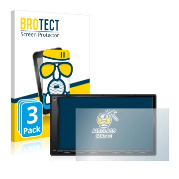 Parte frontale di una confezione del prodotto con il logo del marchio BROTECT. Accanto è raffigurato il dispositivo Atoto A6 P