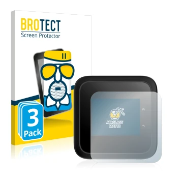 Parte frontale di una confezione del prodotto con il logo del marchio BROTECT. Accanto è raffigurato il dispositivo Netgear Ni