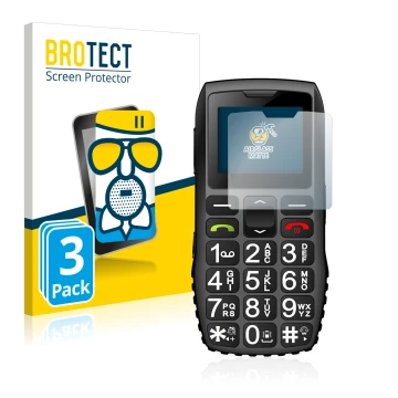 Parte frontale di una confezione del prodotto con il logo del marchio BROTECT. Accanto è raffigurato il dispositivo artfone C1