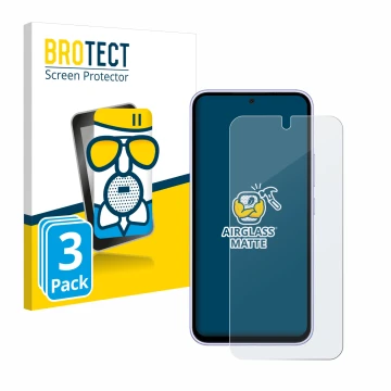 Parte frontale di una confezione del prodotto con il logo del marchio BROTECT. Accanto è raffigurato il dispositivo Samsung Ga