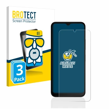Parte frontale di una confezione del prodotto con il logo del marchio BROTECT. Accanto è raffigurato il dispositivo Nokia C22 