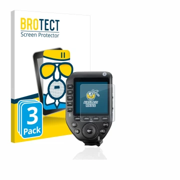 Parte frontale di una confezione del prodotto con il logo del marchio BROTECT. Accanto è raffigurato il dispositivo Godox XPro