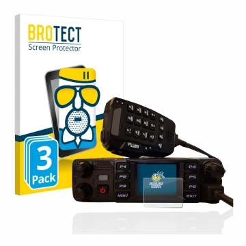 Parte frontale di una confezione del prodotto con il logo del marchio BROTECT. Accanto è raffigurato il dispositivo AnyTone AT