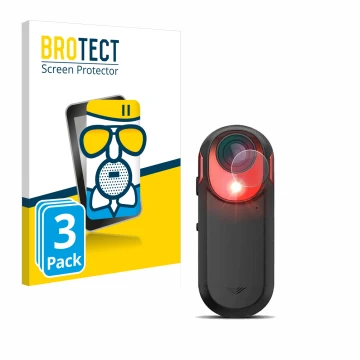 Parte frontale di una confezione del prodotto con il logo del marchio BROTECT. Accanto è raffigurato il dispositivo Garmin Var