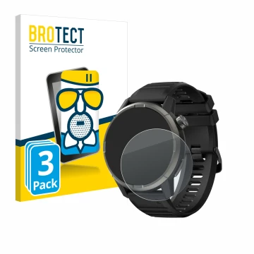 Parte frontale di una confezione del prodotto con il logo del marchio BROTECT. Accanto è raffigurato il dispositivo Kiprun GPS