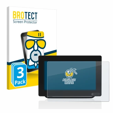 Parte frontale di una confezione del prodotto con il logo del marchio BROTECT. Accanto è raffigurato il dispositivo Raymarine 