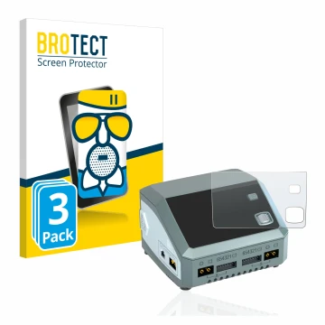Parte frontale di una confezione del prodotto con il logo del marchio BROTECT. Accanto è raffigurato il dispositivo SkyRc D200