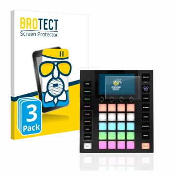 Parte frontale di una confezione del prodotto con il logo del marchio BROTECT. Accanto è raffigurato il dispositivo Wolfmix W1