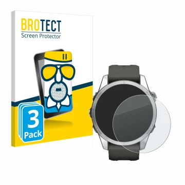Parte frontale di una confezione del prodotto con il logo del marchio BROTECT. Accanto è raffigurato il dispositivo Garmin Fen