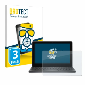 Parte frontale di una confezione del prodotto con il logo del marchio BROTECT. Accanto è raffigurato il dispositivo Dell Latit