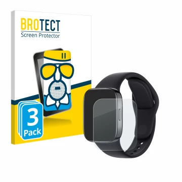 Parte frontale di una confezione del prodotto con il logo del marchio BROTECT. Accanto è raffigurato il dispositivo Xiaomi Red