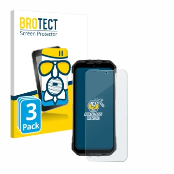 Parte frontale di una confezione del prodotto con il logo del marchio BROTECT. Accanto è raffigurato il dispositivo Doogee S10