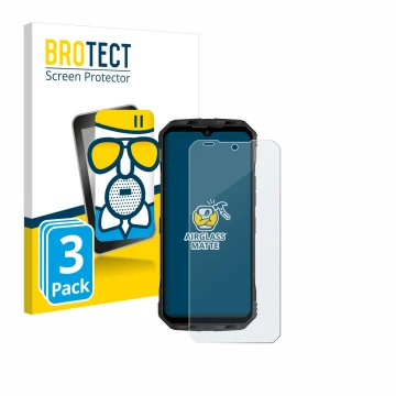 Parte frontale di una confezione del prodotto con il logo del marchio BROTECT. Accanto è raffigurato il dispositivo Doogee V30