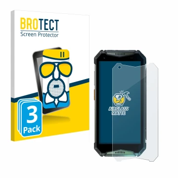 Parte frontale di una confezione del prodotto con il logo del marchio BROTECT. Accanto è raffigurato il dispositivo Ulefone Ar