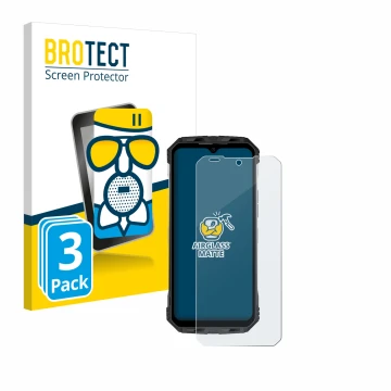 Parte frontale di una confezione del prodotto con il logo del marchio BROTECT. Accanto è raffigurato il dispositivo Doogee S11