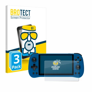 Parte frontale di una confezione del prodotto con il logo del marchio BROTECT. Accanto è raffigurato il dispositivo Powkiddy X