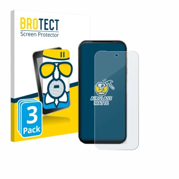 Parte frontale di una confezione del prodotto con il logo del marchio BROTECT. Accanto è raffigurato il dispositivo Fairphone 