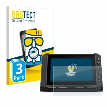 Parte frontale di una confezione del prodotto con il logo del marchio BROTECT. Accanto è raffigurato il dispositivo Lowrance E