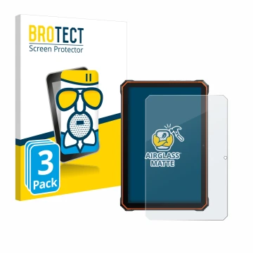Parte frontale di una confezione del prodotto con il logo del marchio BROTECT. Accanto è raffigurato il dispositivo Blackview 